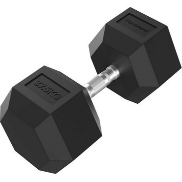 Tunturi Platinum Hexagon Kurzhantel 37.5 kg Schwarz mit Silber 