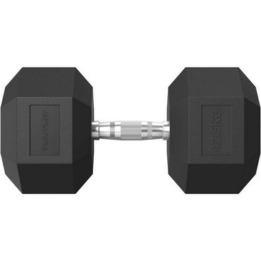 Tunturi Platinum Hexagon Kurzhantel 42.5 kg Schwarz mit Silber 