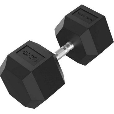 Tunturi Platinum Hexagon Kurzhantel 47.5 kg Schwarz mit Silber 