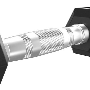 Tunturi Platinum Hexagon Kurzhantel 37.5 kg Schwarz mit Silber 