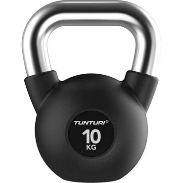 Tunturi Platinum Kettlebell mit Gummibeschichtung 10 kg Schwarz 