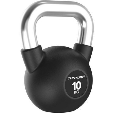 Tunturi Platinum Kettlebell mit Gummibeschichtung 10 kg Schwarz 