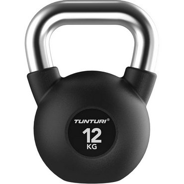 Tunturi Platinum Kettlebell mit Gummibeschichtung 12 kg Schwarz 