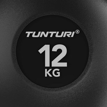 Tunturi Platinum Kettlebell mit Gummibeschichtung 12 kg Schwarz 