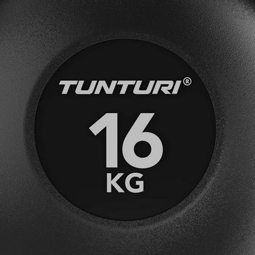 Tunturi Platinum Kettlebell mit Gummibeschichtung 16 kg Schwarz 
