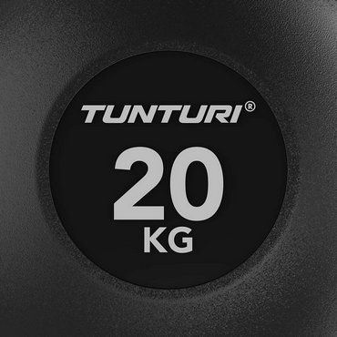 Tunturi Platinum Kettlebell mit Gummibeschichtung 20 kg Schwarz 