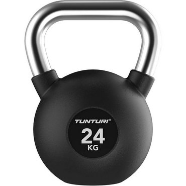 Tunturi Platinum Kettlebell mit Gummibeschichtung 24 kg Schwarz 