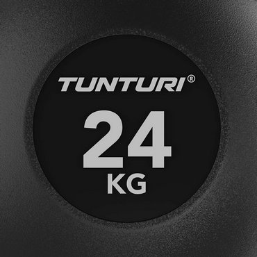 Tunturi Platinum Kettlebell mit Gummibeschichtung 24 kg Schwarz 