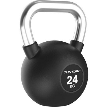 Tunturi Platinum Kettlebell mit Gummibeschichtung 24 kg Schwarz 