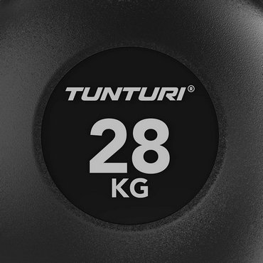 Tunturi Platinum Kettlebell mit Gummibeschichtung 28 kg Schwarz 