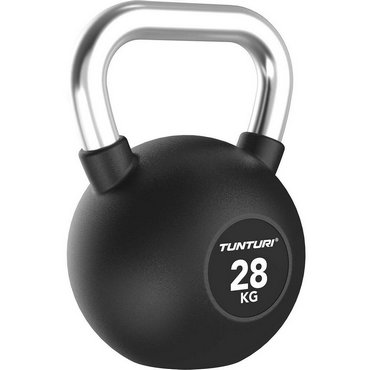 Tunturi Platinum Kettlebell mit Gummibeschichtung 28 kg Schwarz 