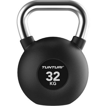Tunturi Platinum Kettlebell mit Gummibeschichtung 32 kg Schwarz 