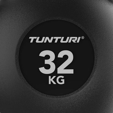 Tunturi Platinum Kettlebell mit Gummibeschichtung 32 kg Schwarz 