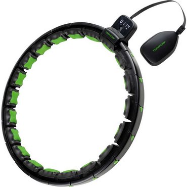Tunturi Hula Hoop Ring mit Display Schwarz mit Grün 
