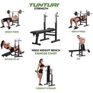 Tunturi WB20 Hantelbank Schwarz 