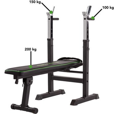 Tunturi WB20 Hantelbank Schwarz 