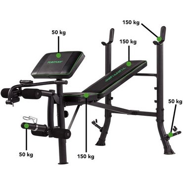 Tunturi WB40 Hantelbank  Schwarz 