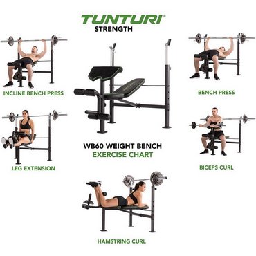 Tunturi WB60 Olympische Hantelbank Schwarz 